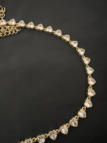 heart strass necklace