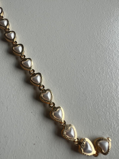 extra long hart parel necklace