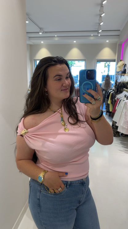 Olivia top roze