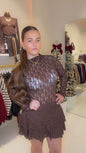 lace skort brown