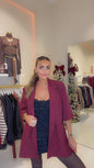 oversized blazer burgendy