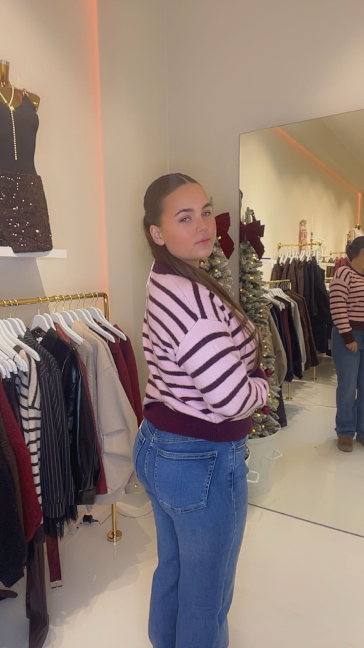 serena vest roze/ burgendy