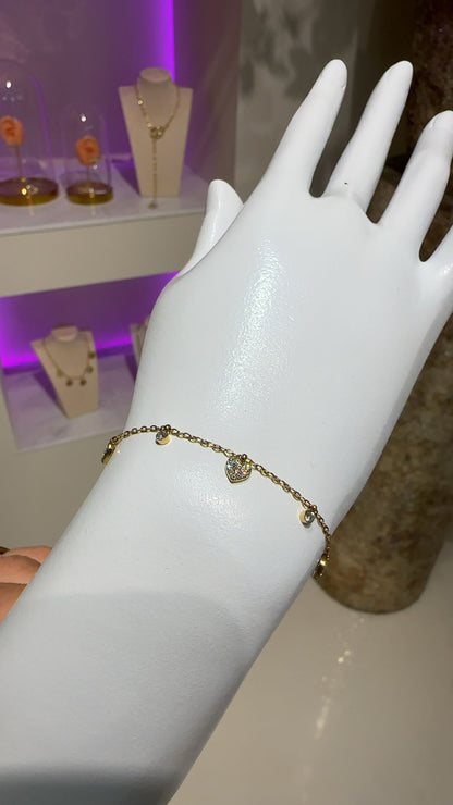 Multiple heart bracelet