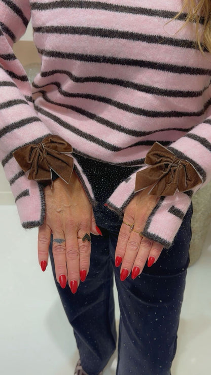 elizabeth stripe strik sweater