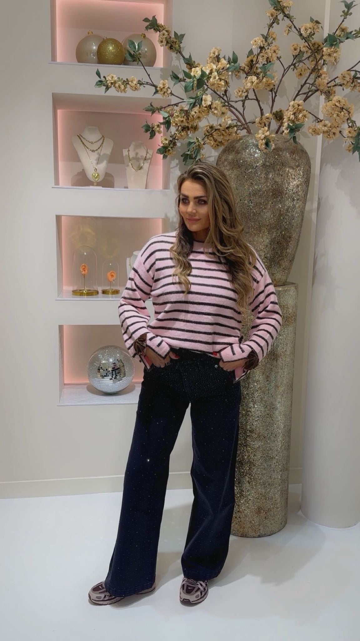 elizabeth stripe strik sweater