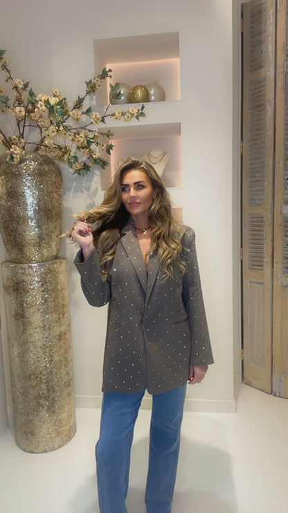 blazer strass brown