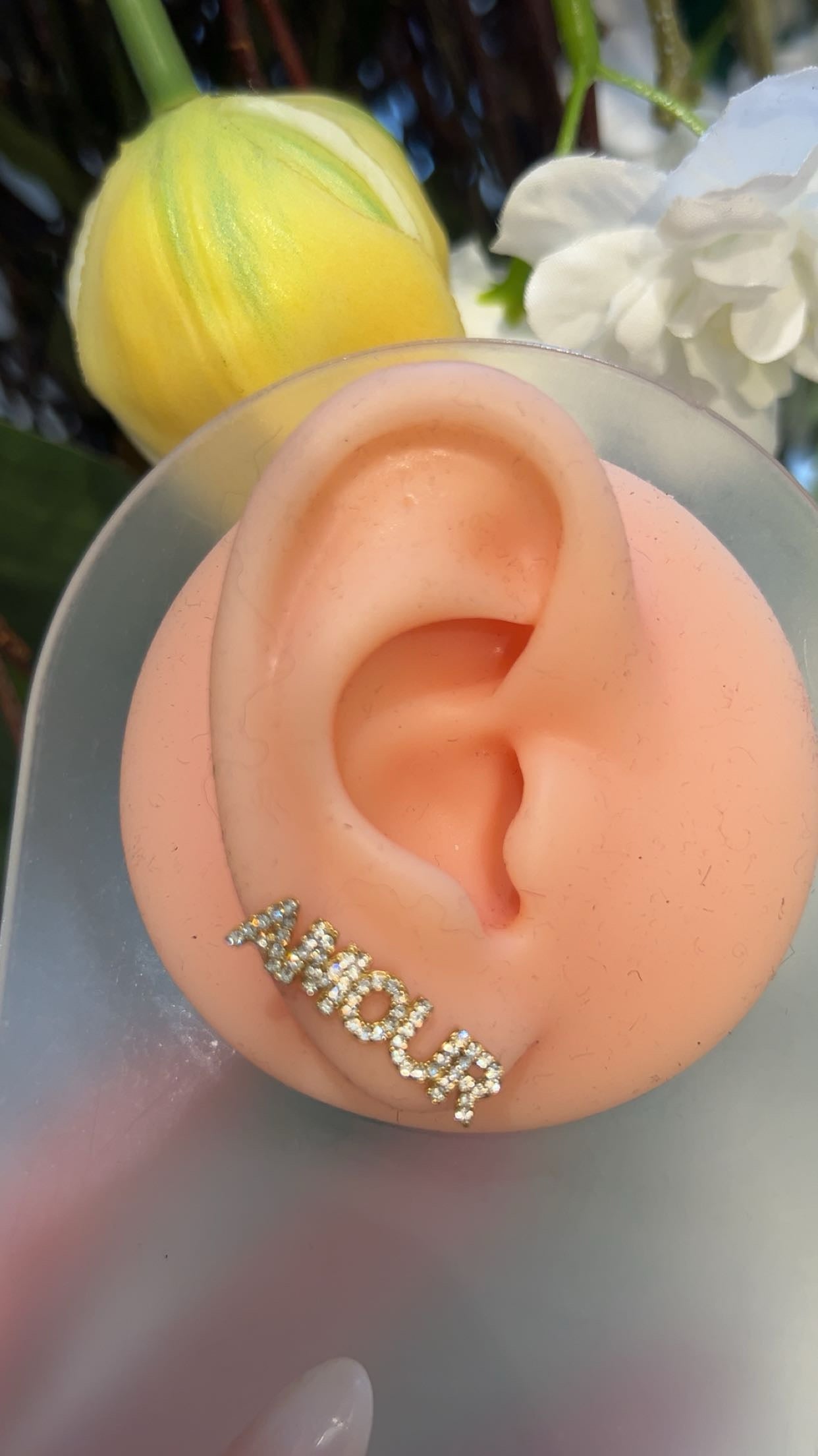 amour strass oorbellen