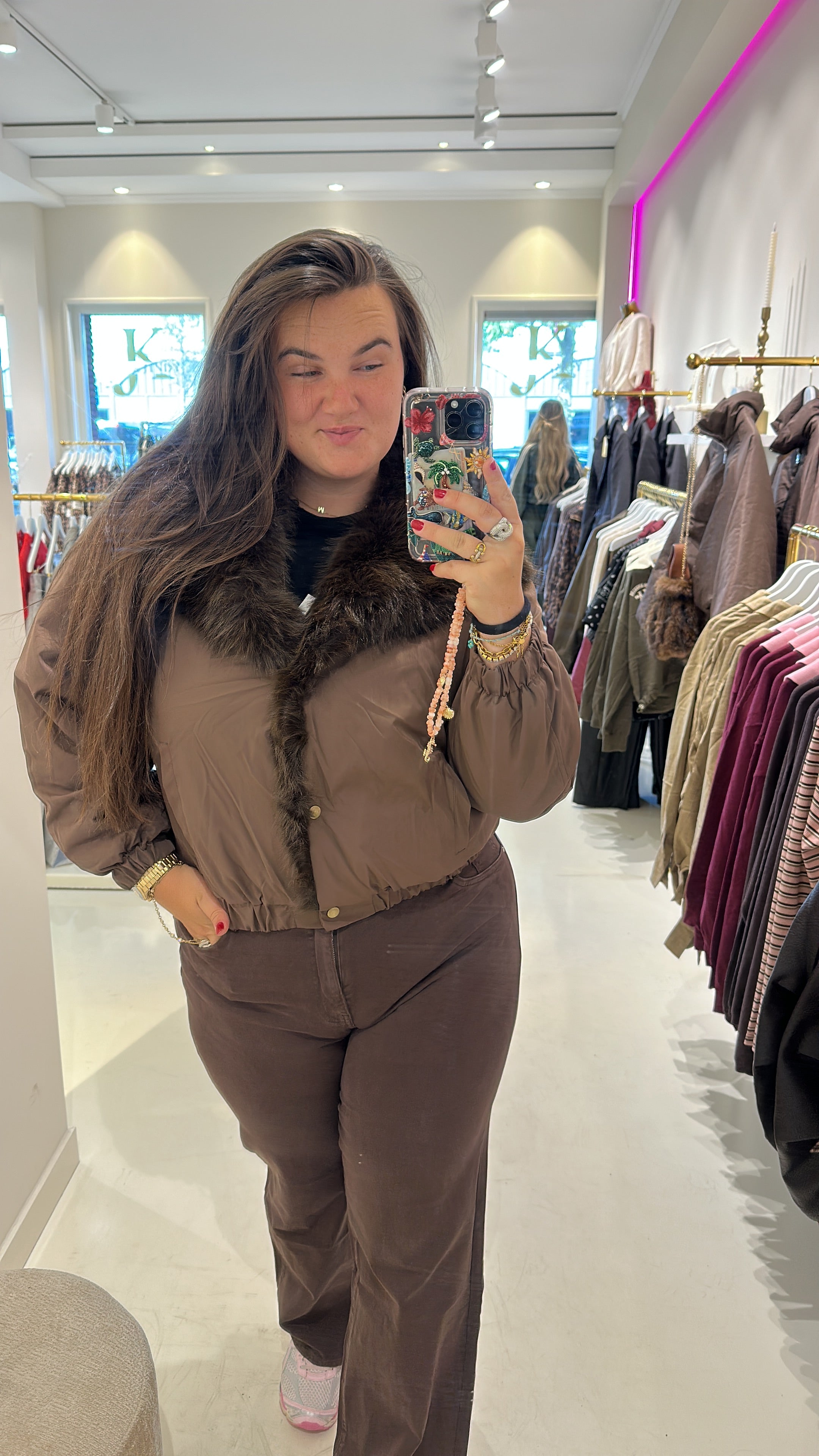 reversibel Dolly jacket bruin