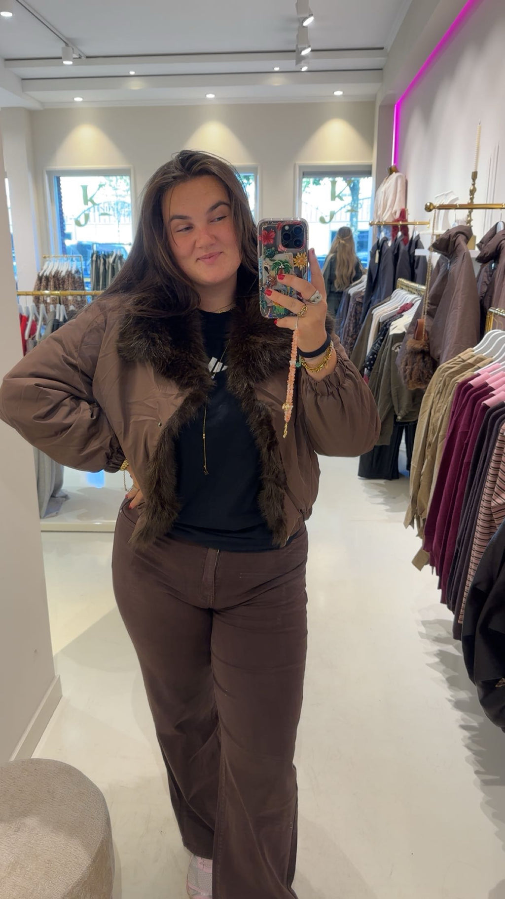 reversibel Dolly jacket bruin