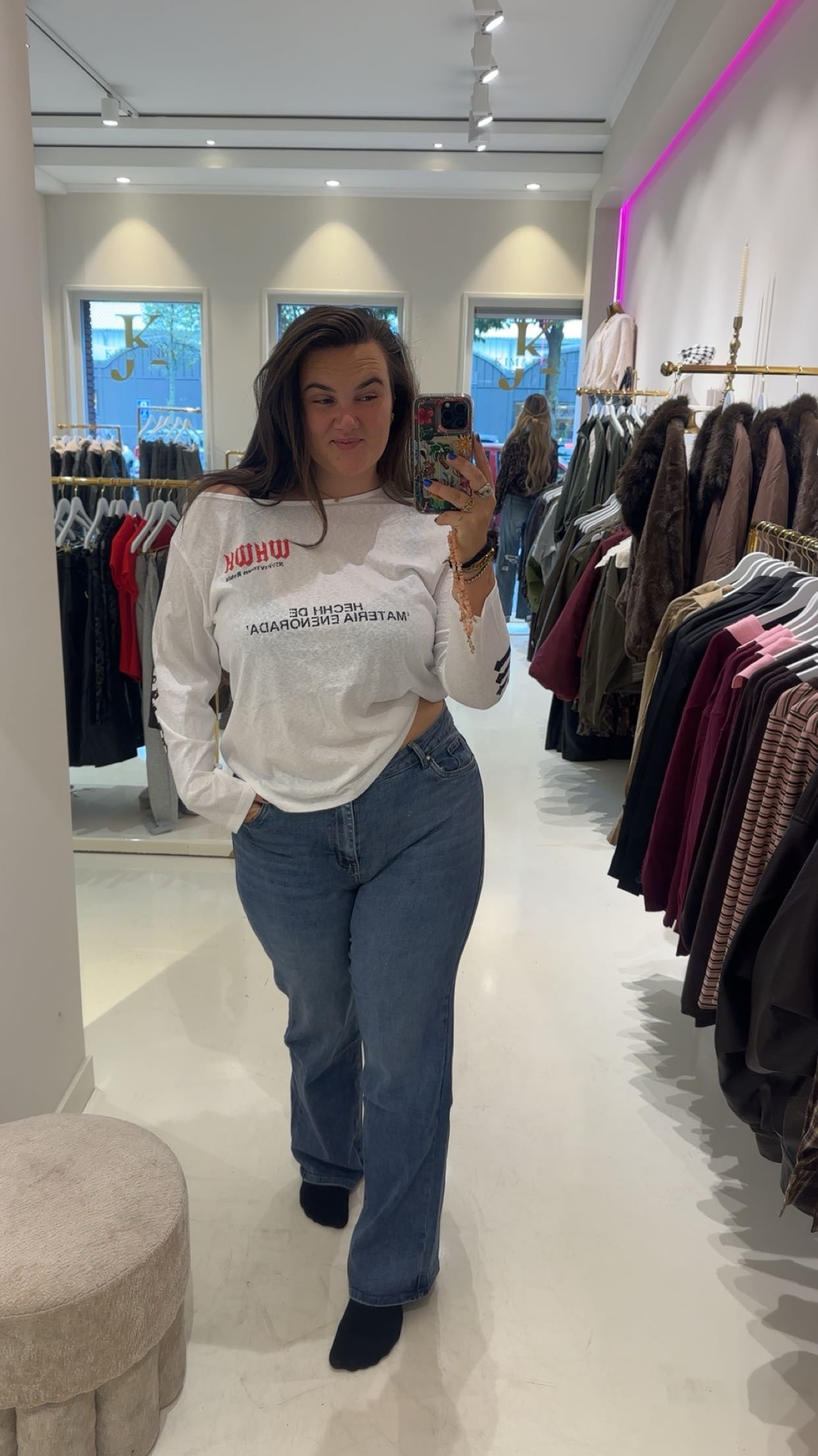 Missy longsleeve offsholder white
