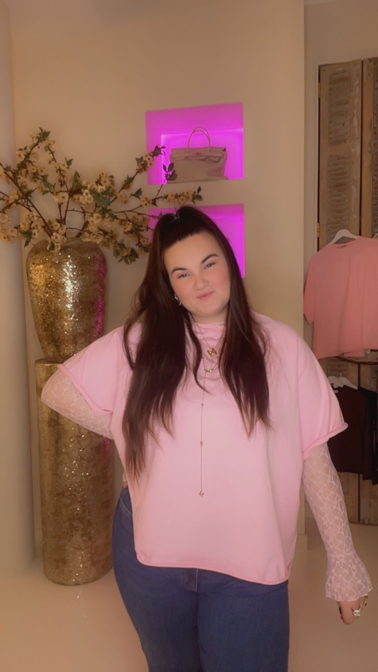 billy oversized t shirt roze