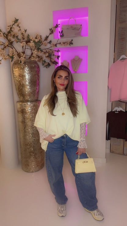 billy oversized t shirt butter yellow