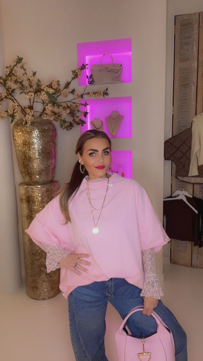 billy oversized t shirt roze