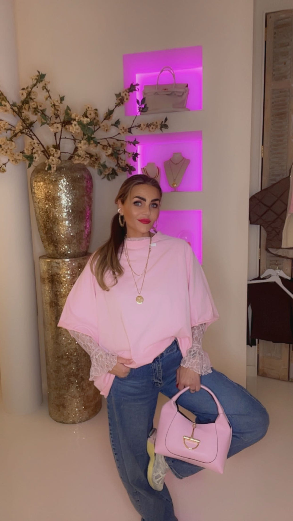 billy oversized t shirt roze