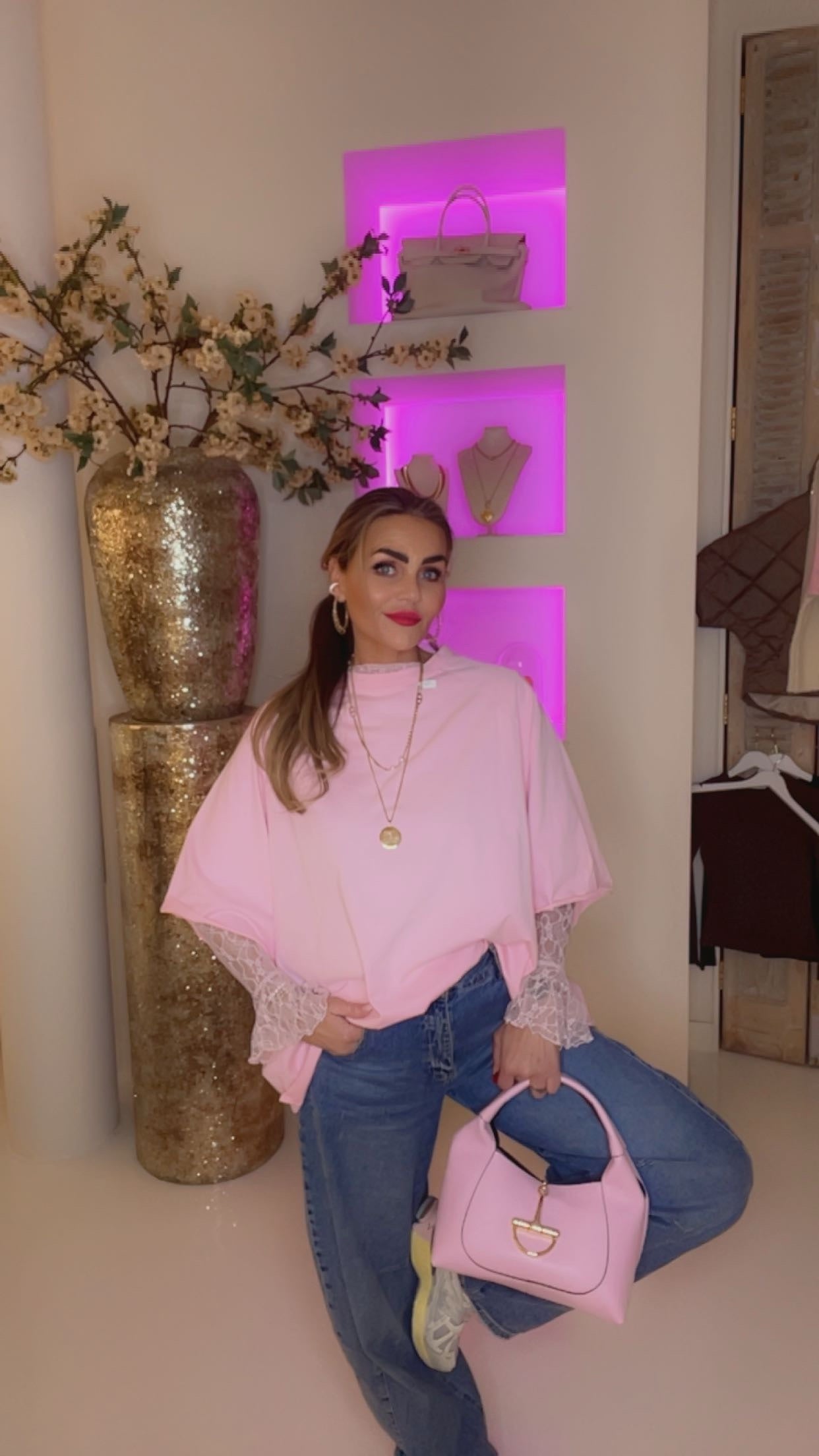 billy oversized t shirt roze