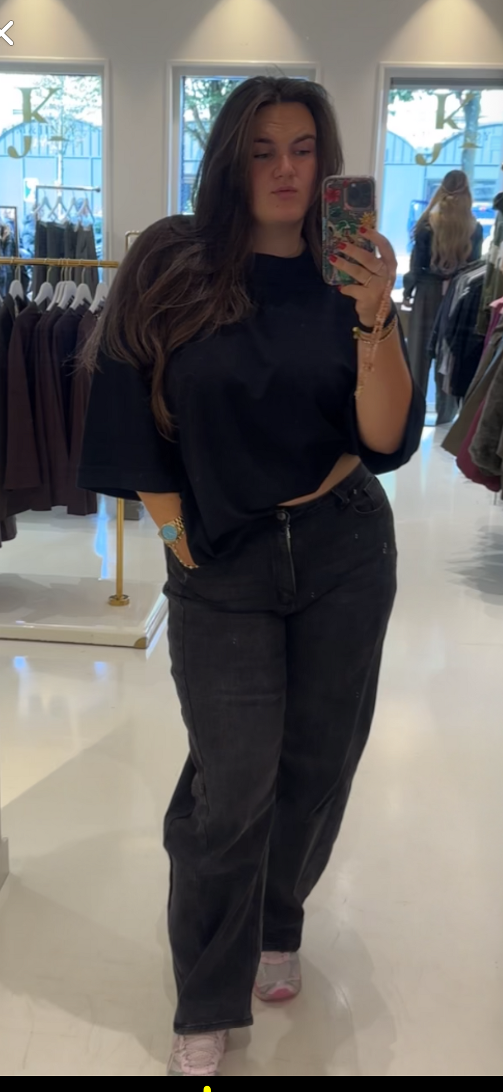 Laulia balloon jeans black
