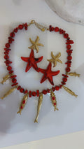 Fishy necklace red