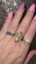 Heart cross ring