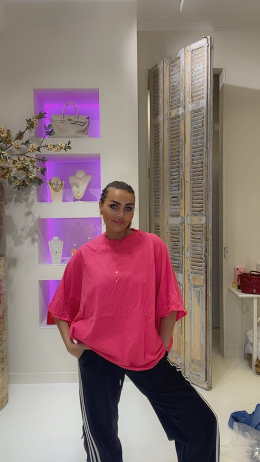 Billy oversized shirt fuchsia