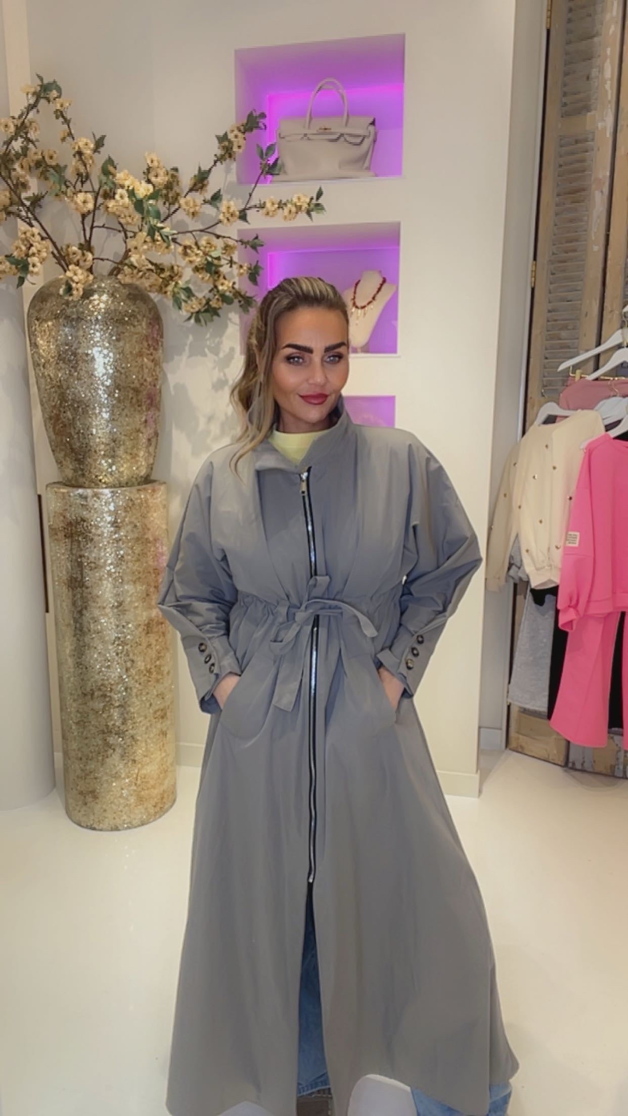 mia trenchcoat taupe