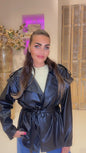 Vicky jacket black pu leather