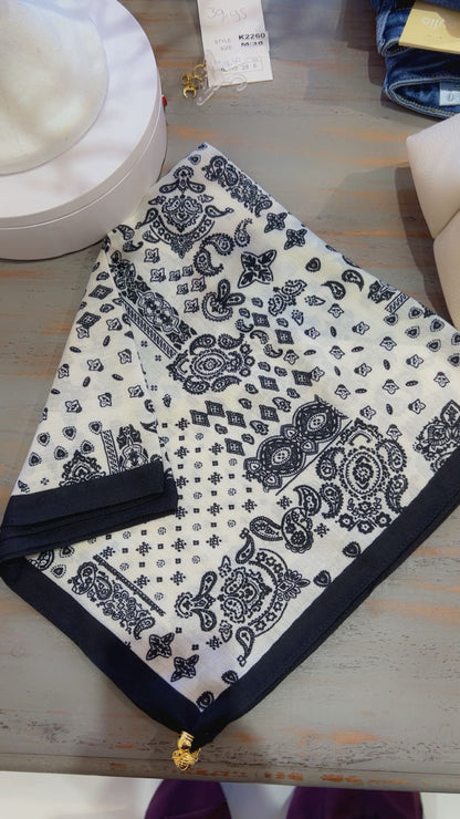 sjaal met magneet zwart