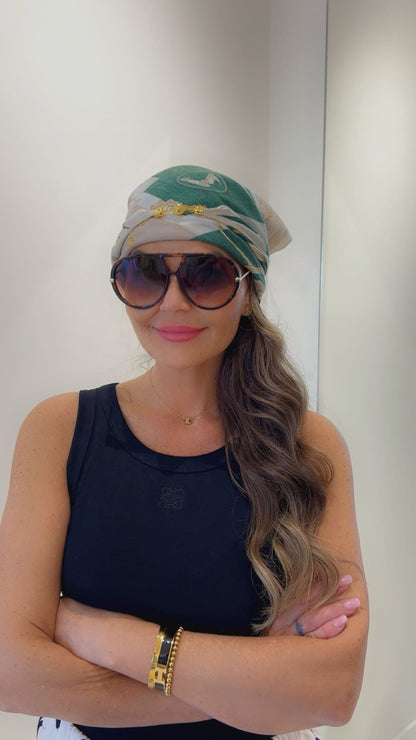 sjaal met magneet groen