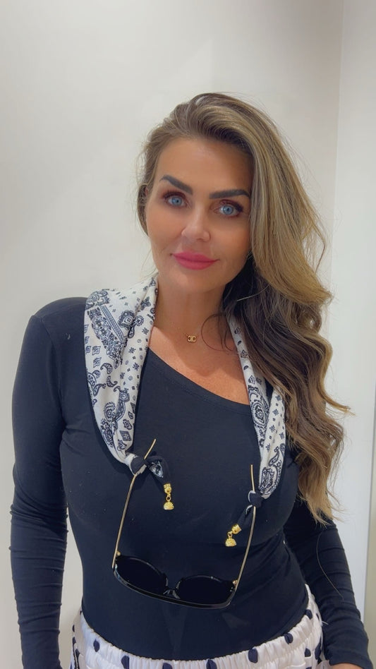 sjaal met magneet zwart