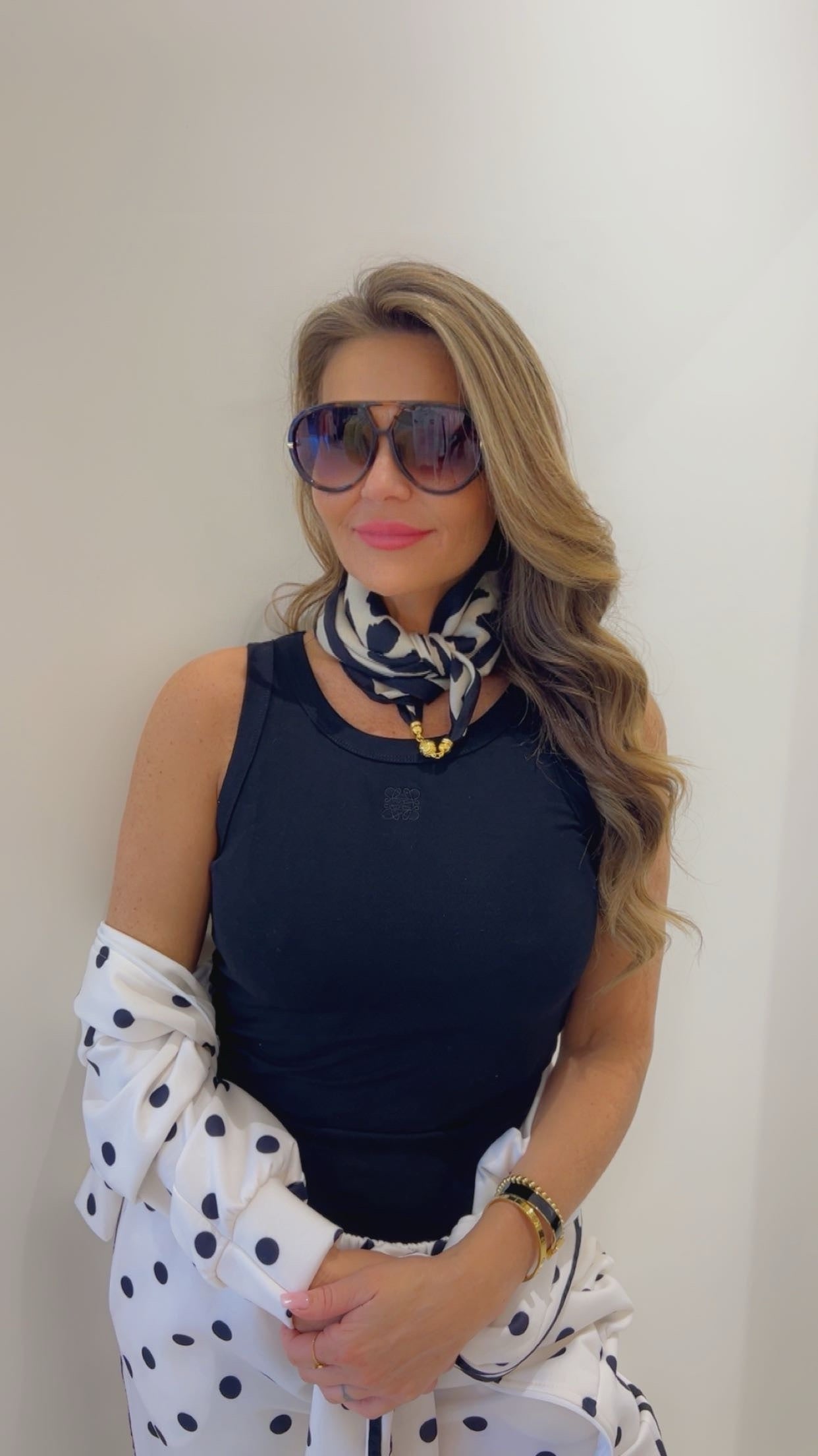 sjaal met magneet sluiting panter