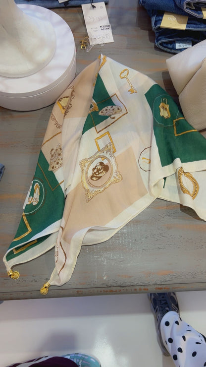 sjaal met magneet groen