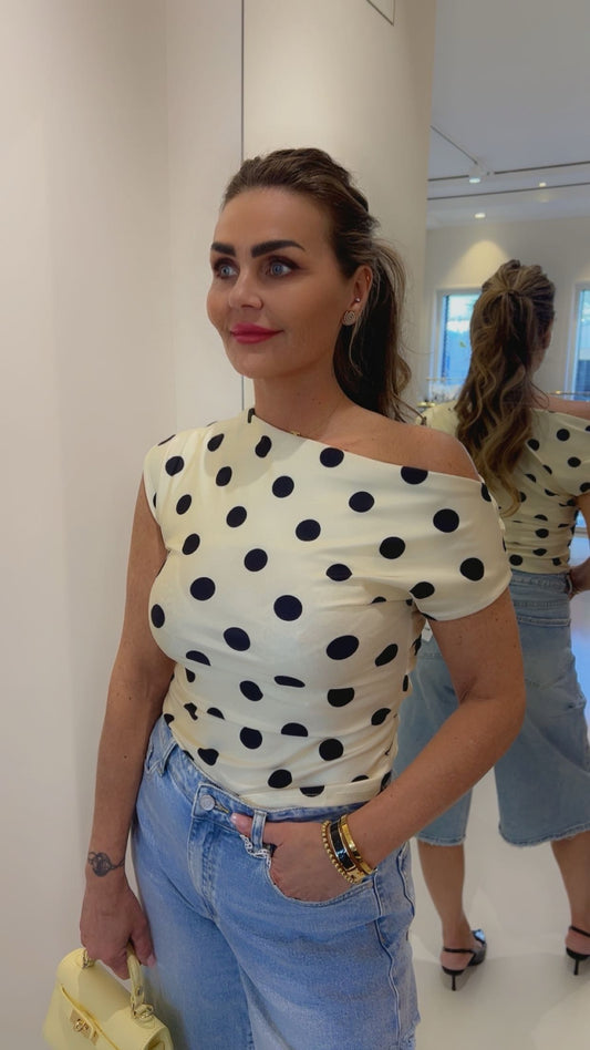 polka top geel
