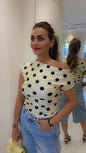 polka top geel
