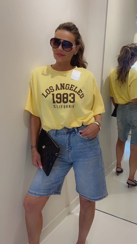 bibi tee LA geel STUNT