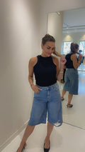 strass top zwart