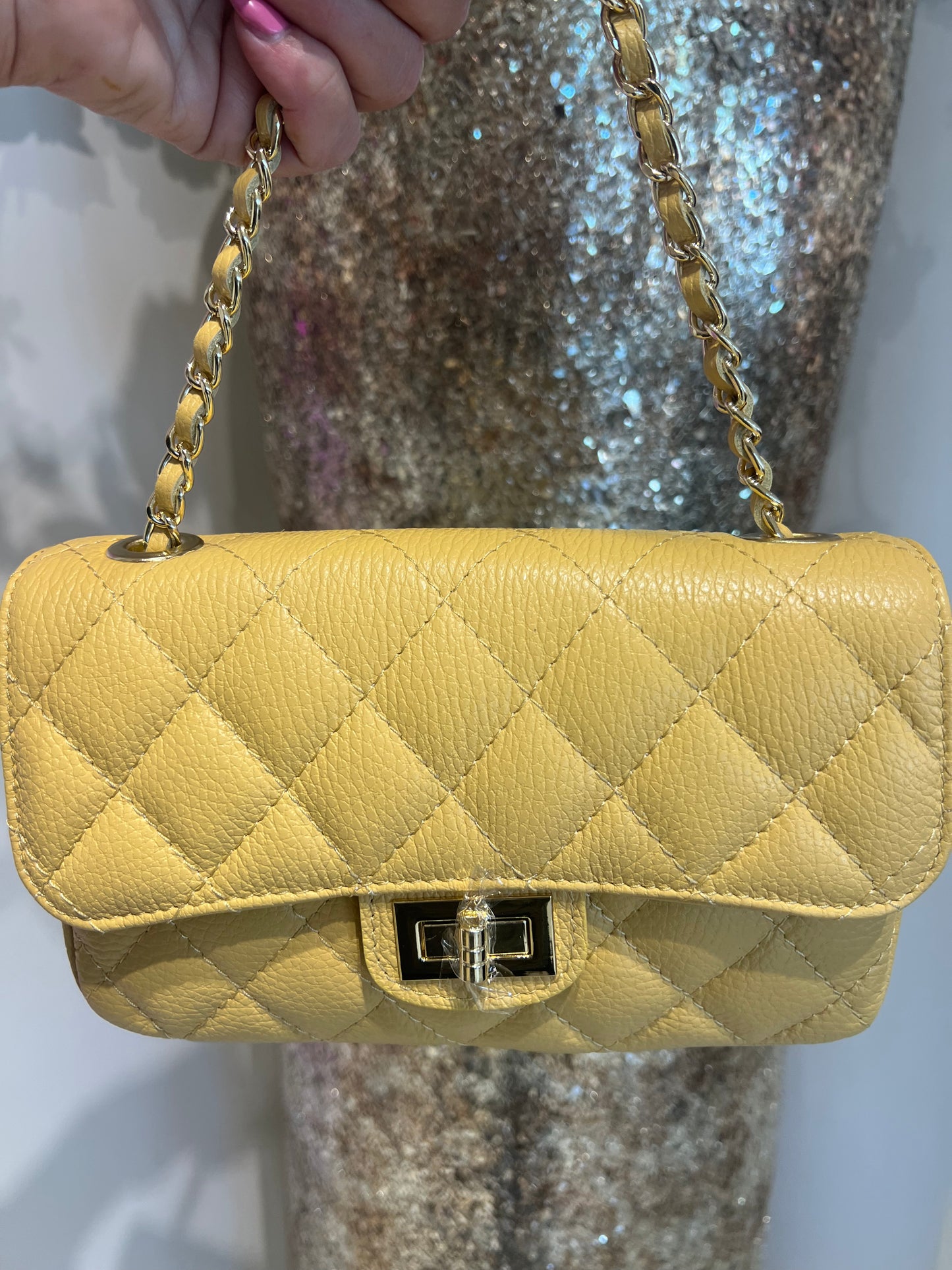 chantal bag dark butter yellow