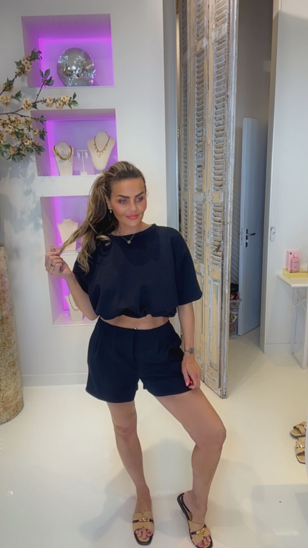 bibi setje short zwart