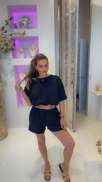 bibi setje short zwart