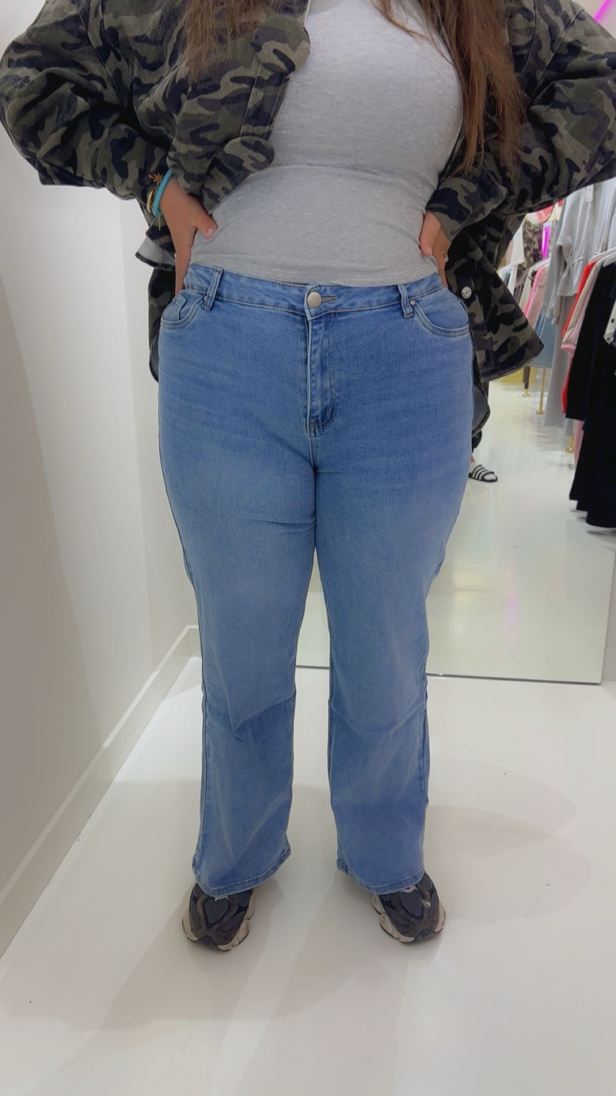 Light denim jeans plus size