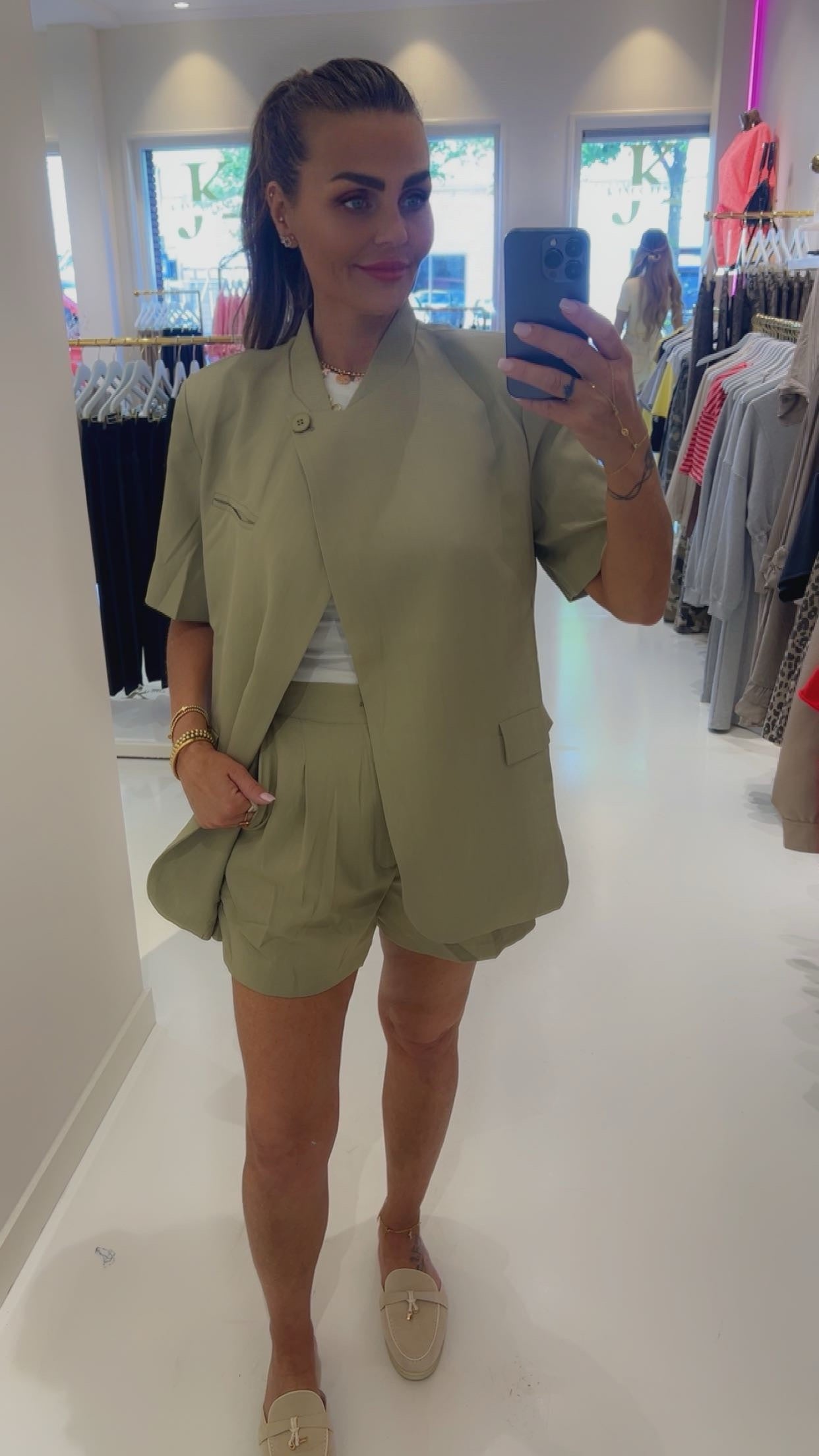 serena set olive green