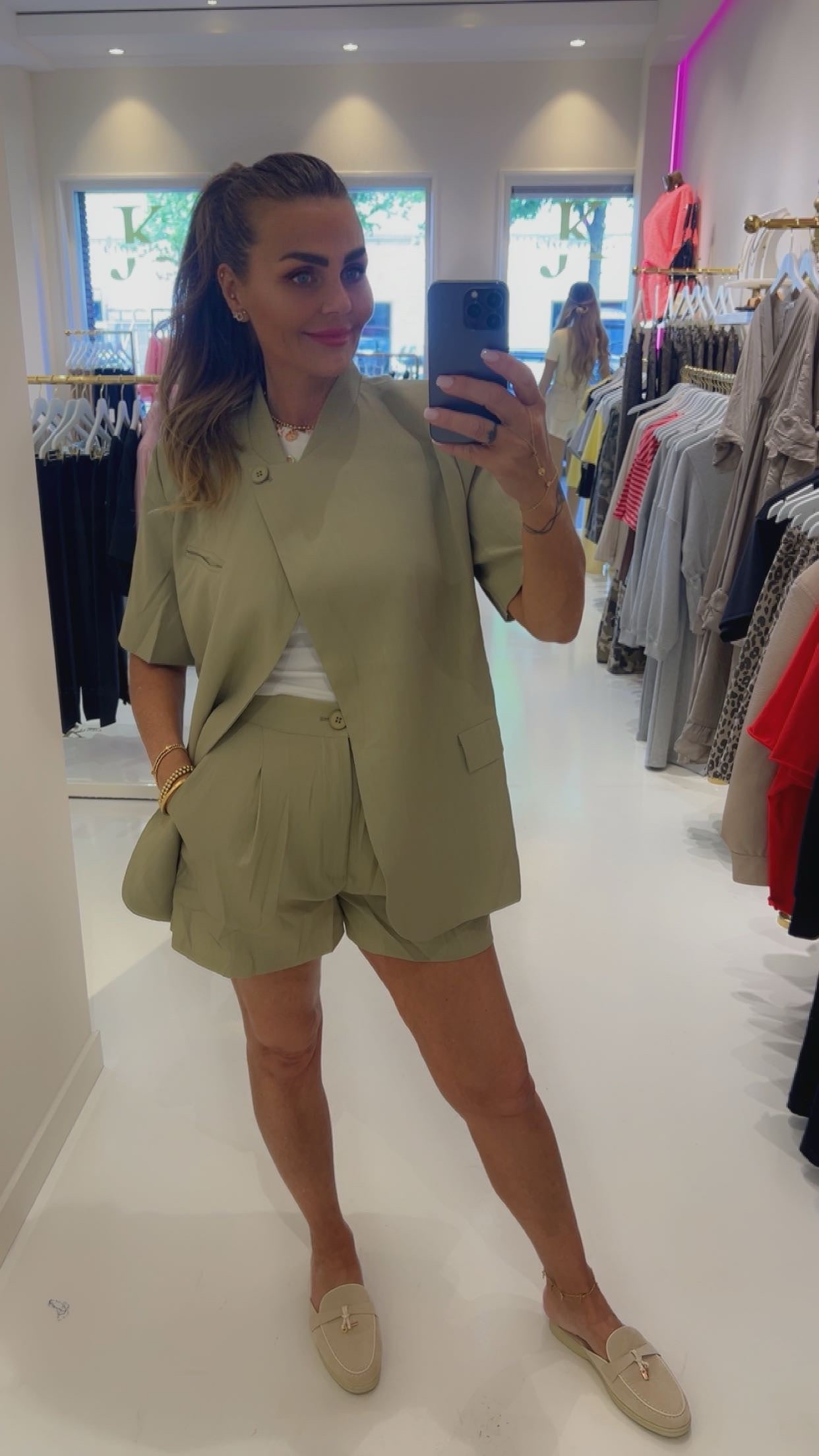 serena set olive green