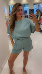 Bibi short setje turquoise