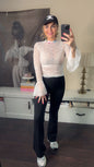 lace top ruffle wit