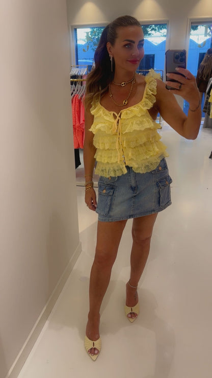 steffie top kant yellow