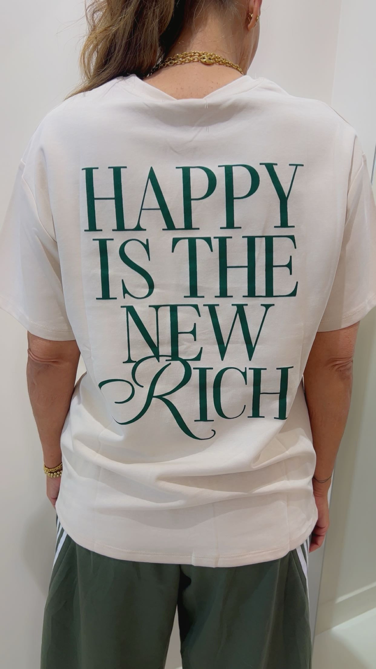 Happy is the new rich tee
