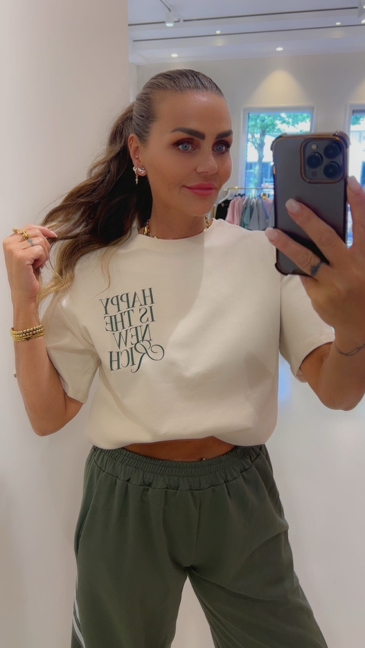 Happy is the new rich tee