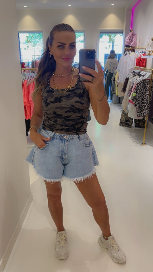 Jeans short denim