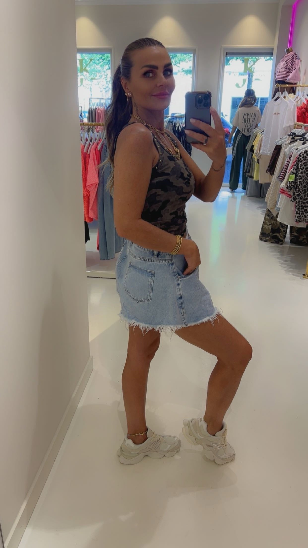 Jeans short denim