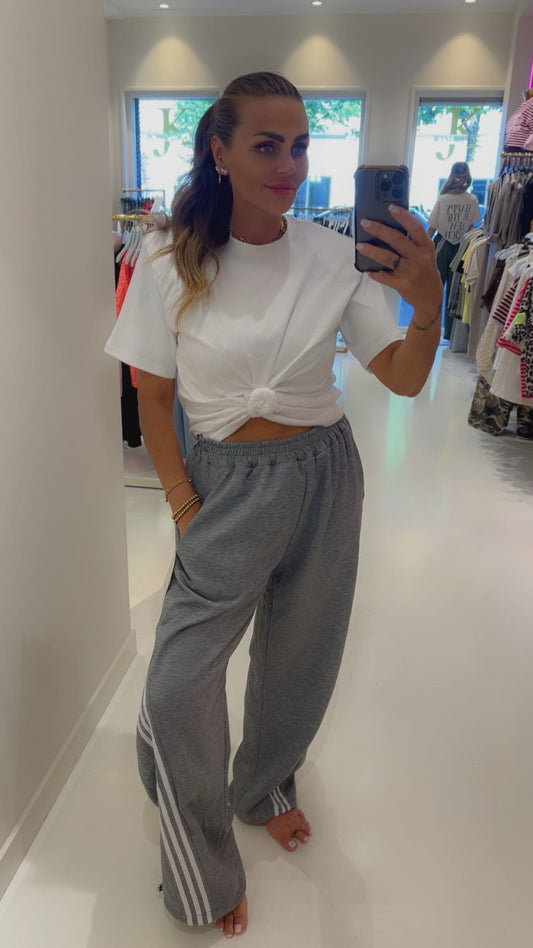 Striped jogger grijs donker