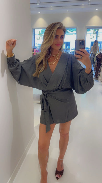 playsuit kate army green
