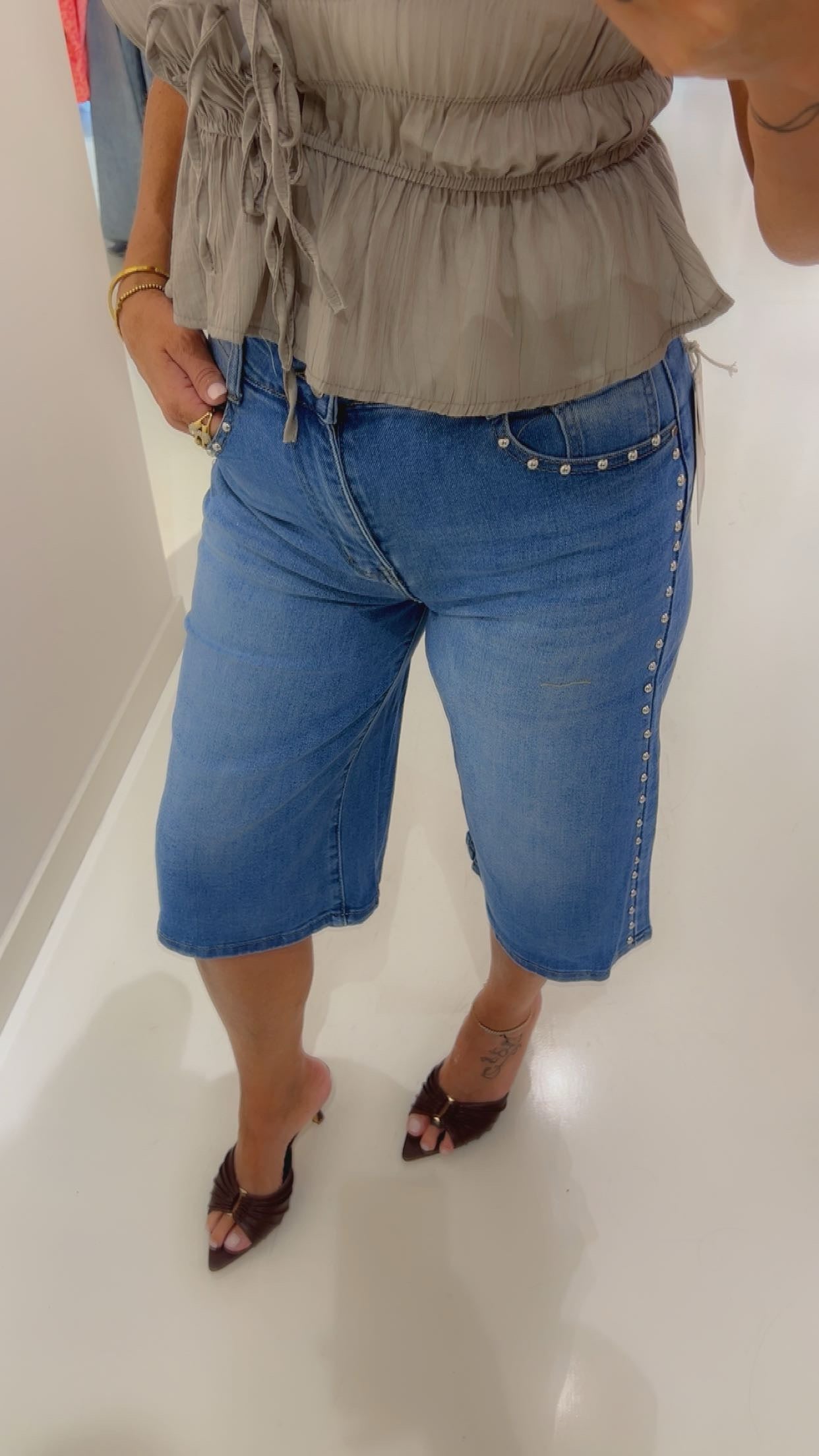 Bermuda jeans curvy 38-48